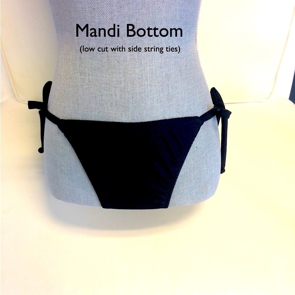 Black bikini tie bottom